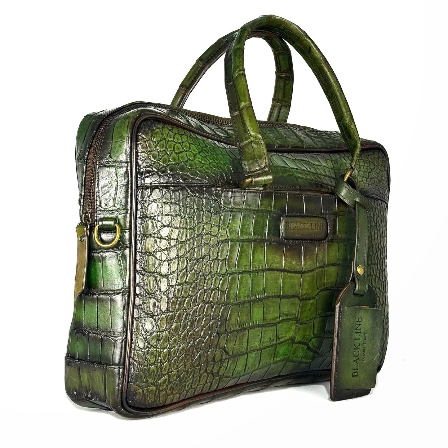 PORTAFOLIO COCODRILO ALLIGATOR GREEN