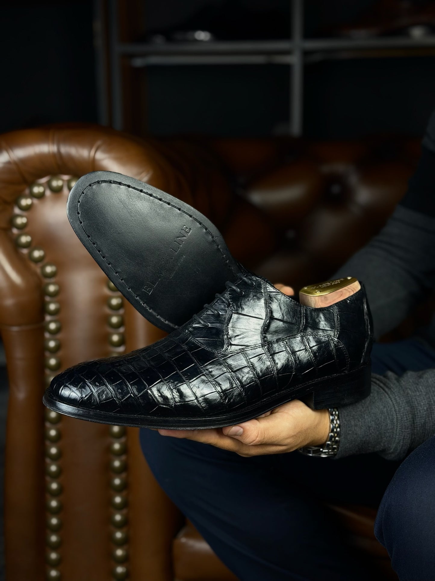 ALEXANDER CROCODILE BLACK