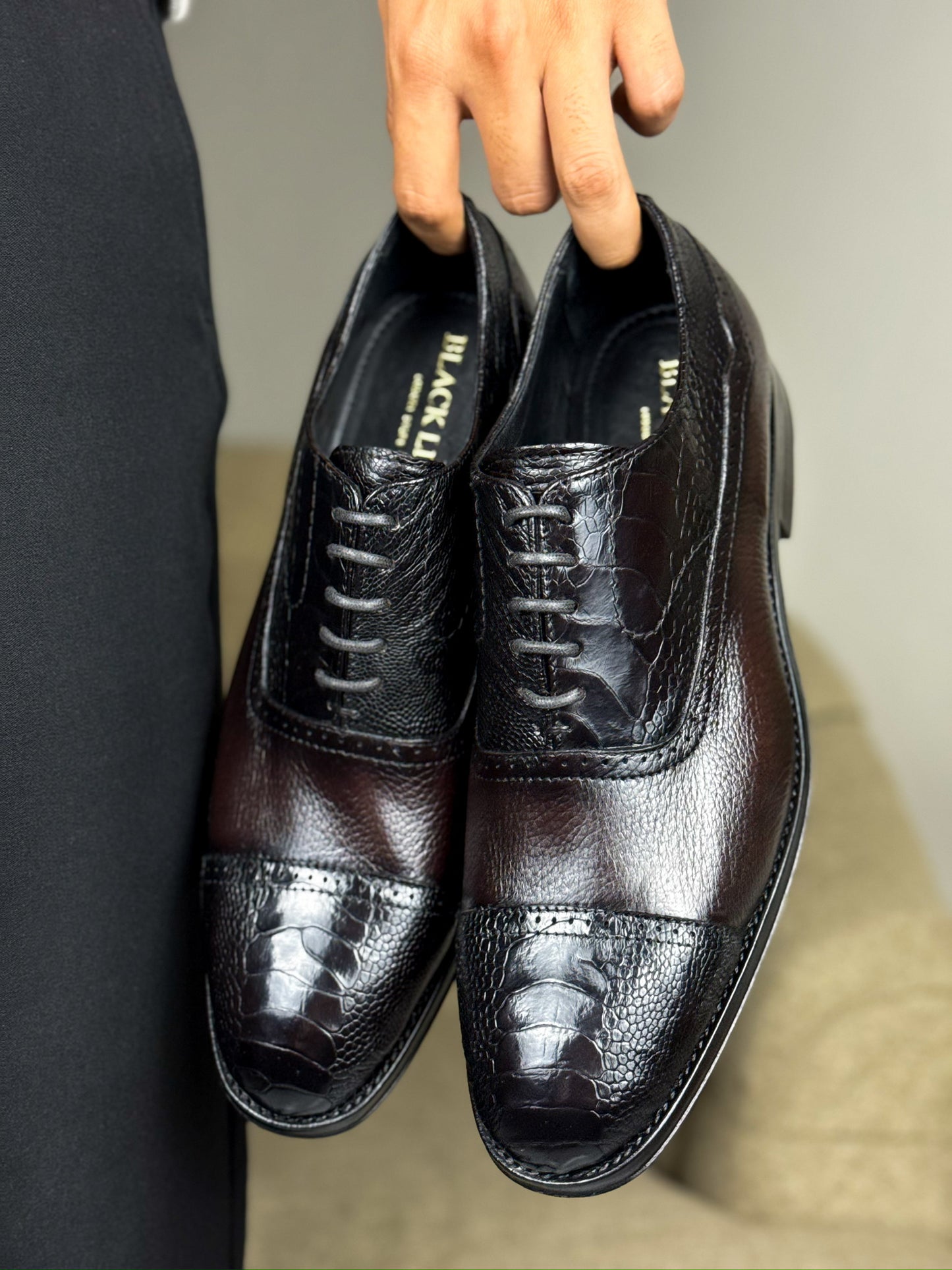 DARK BROWN DEER & OSTRICH WILLIAM