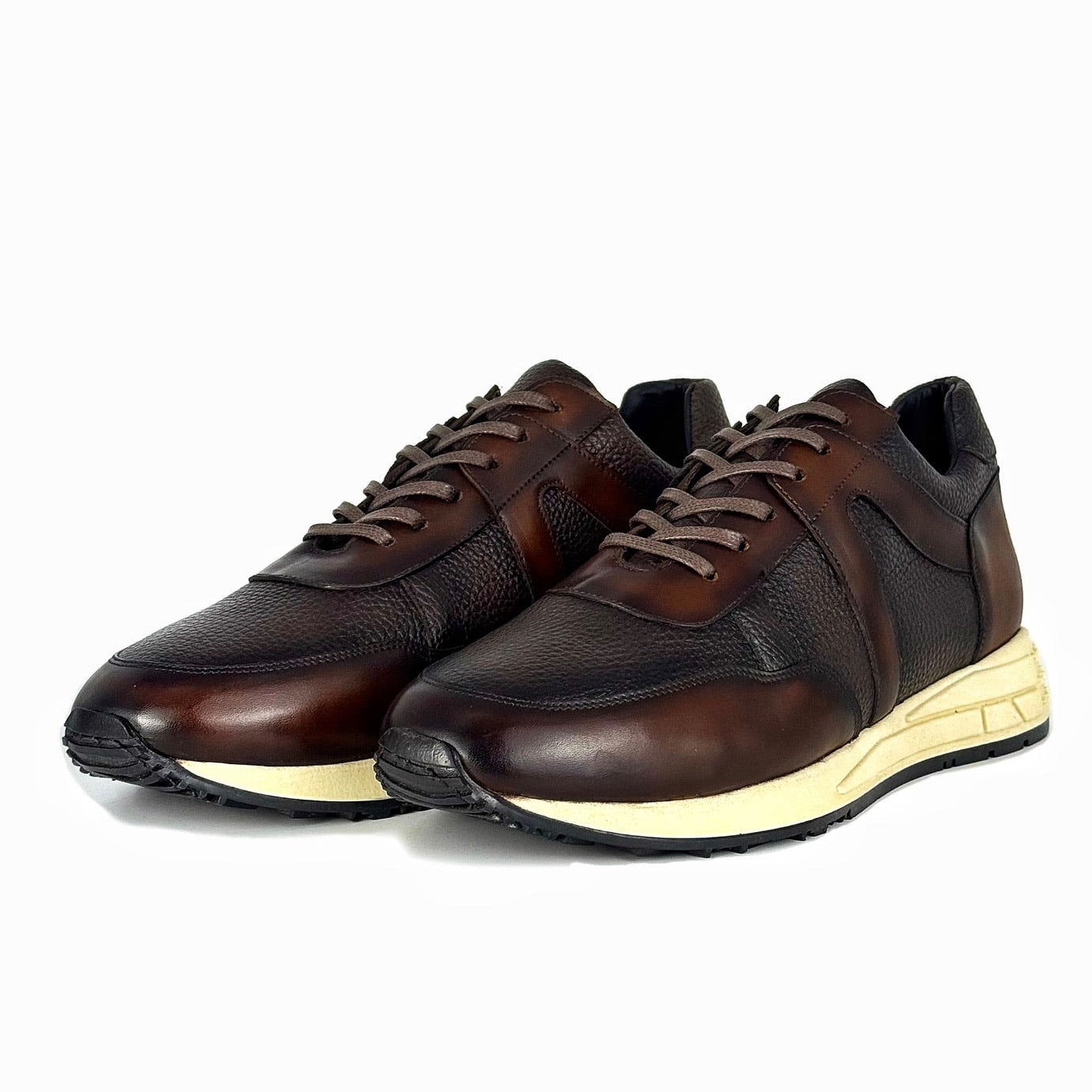SNEAKER PIEL & FLOATER BROWN