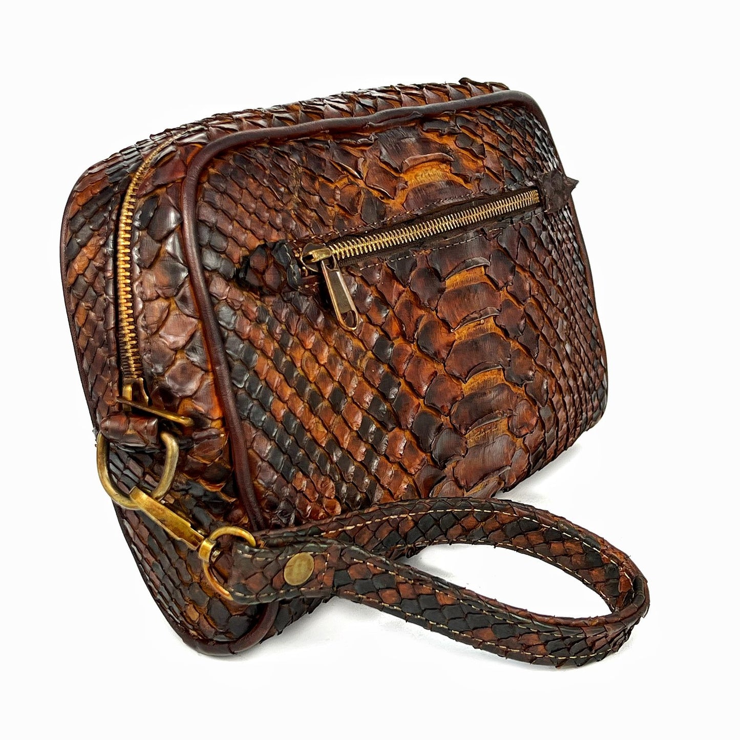BROWN PYTHON BANDOLERA