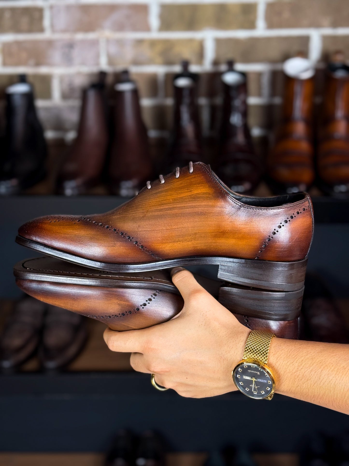 CESAR LEATHER BROWN ITALIA