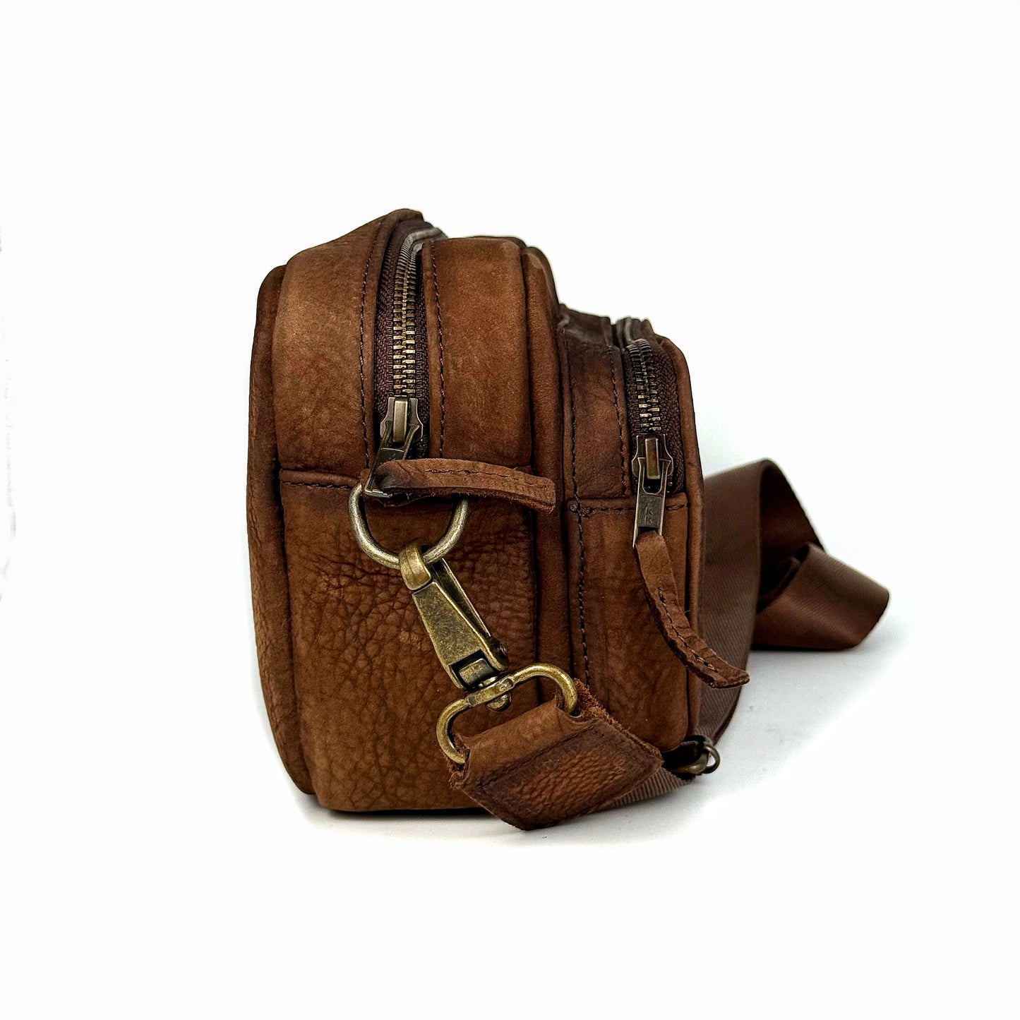 BANDOLERA BROWN TWO BAG