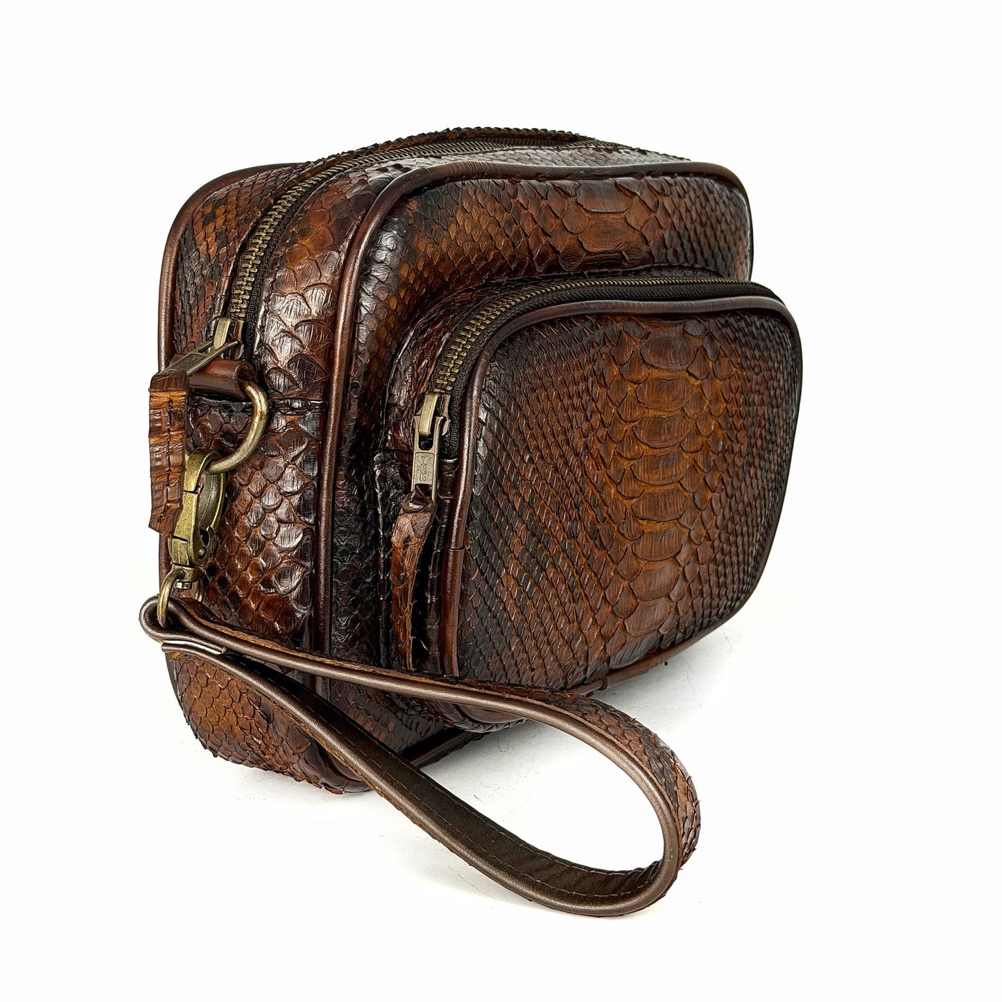 BANDOLERA TWO BAG PITON HONEY