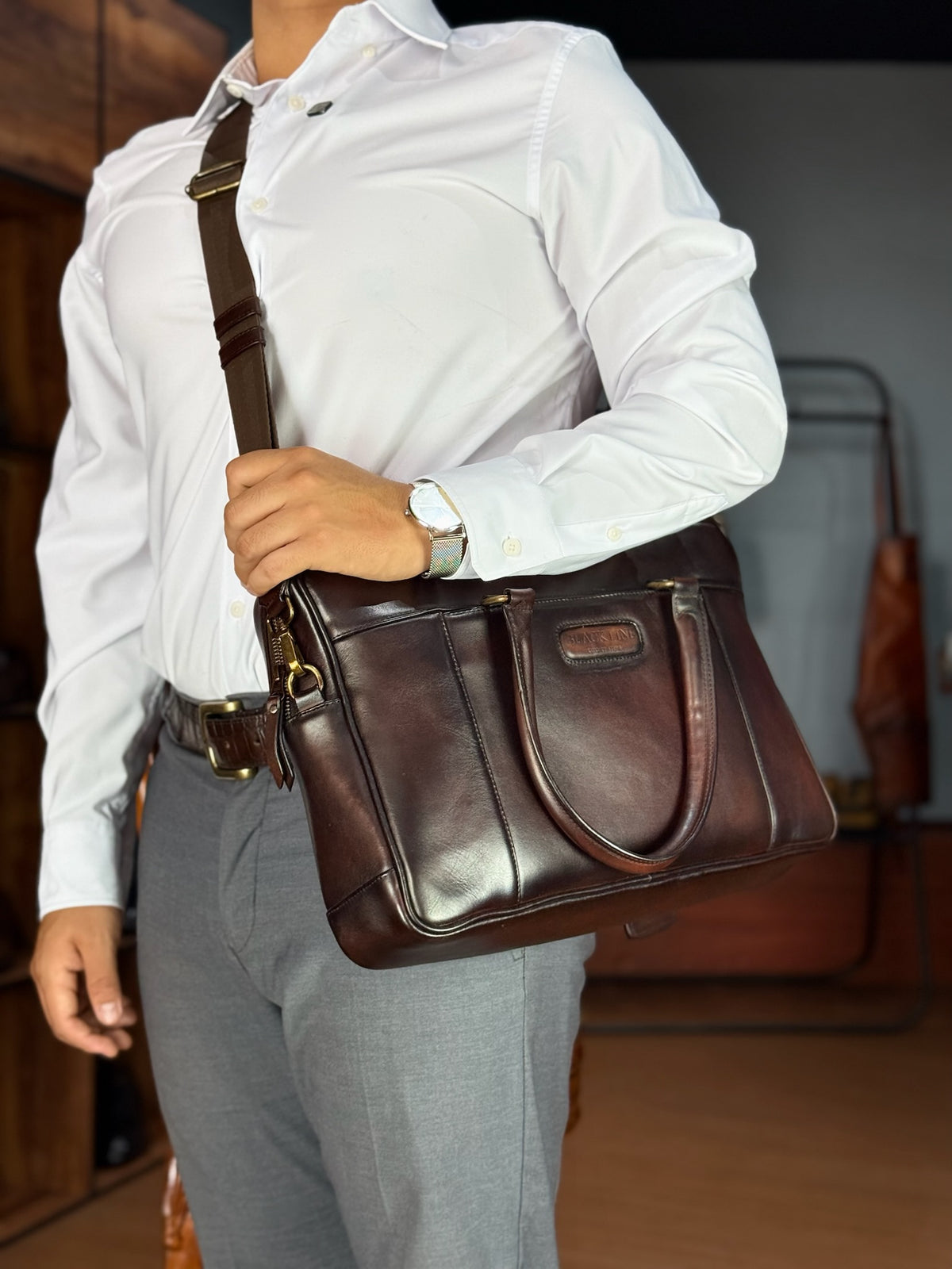 PORTAFOLIO PIEL BROWN