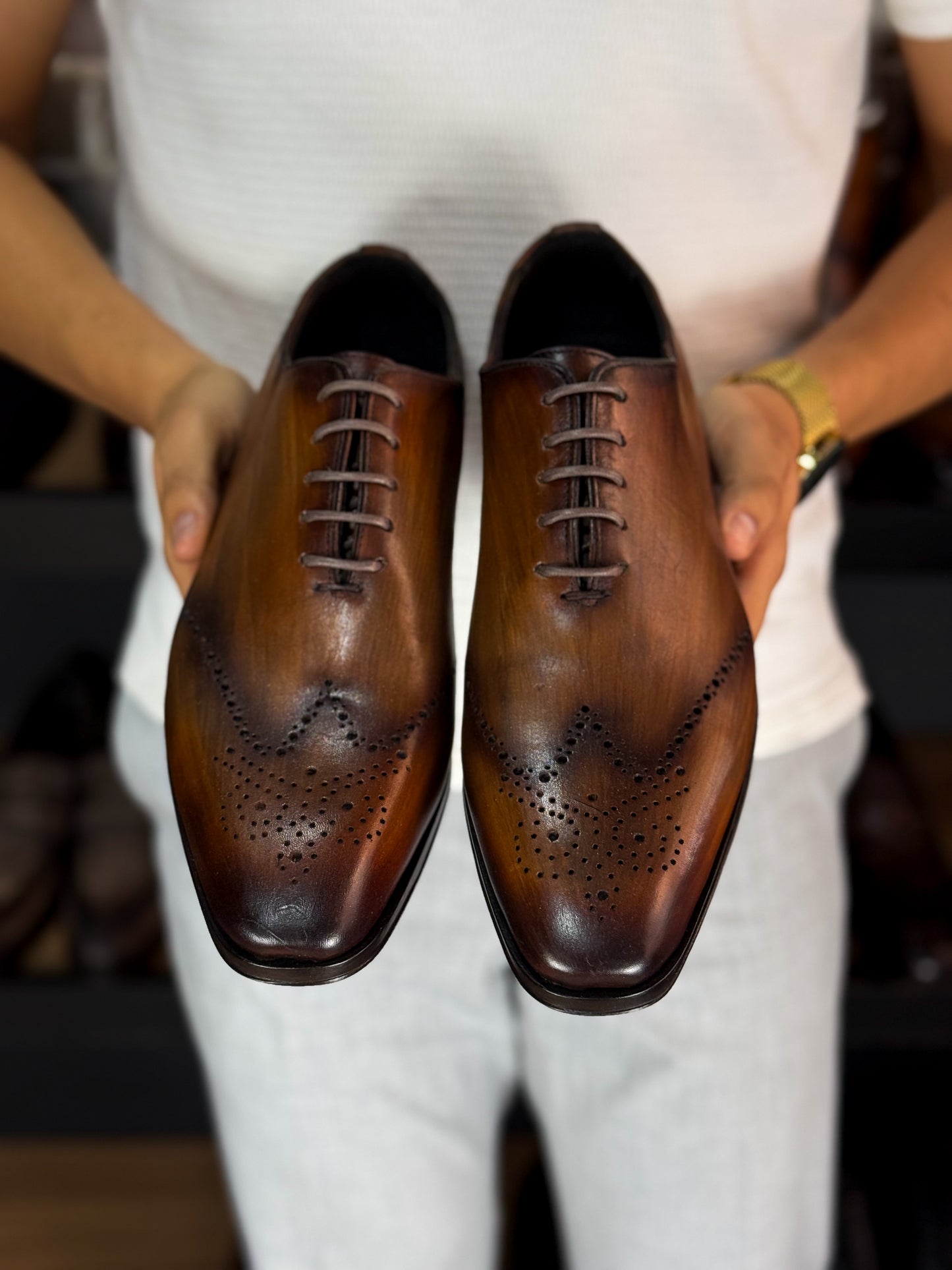 CESAR LEATHER BROWN ITALIA