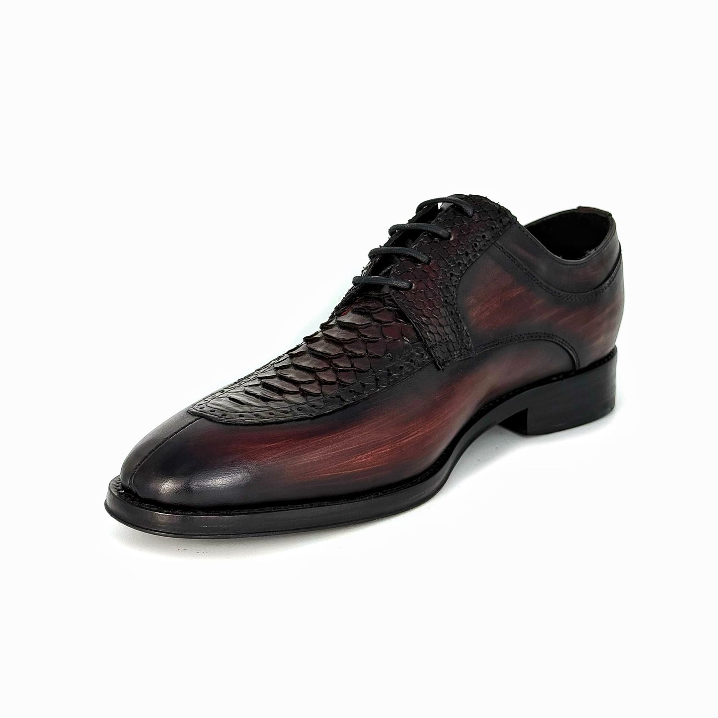 WINE LEATHER & PYTHON AIDEN