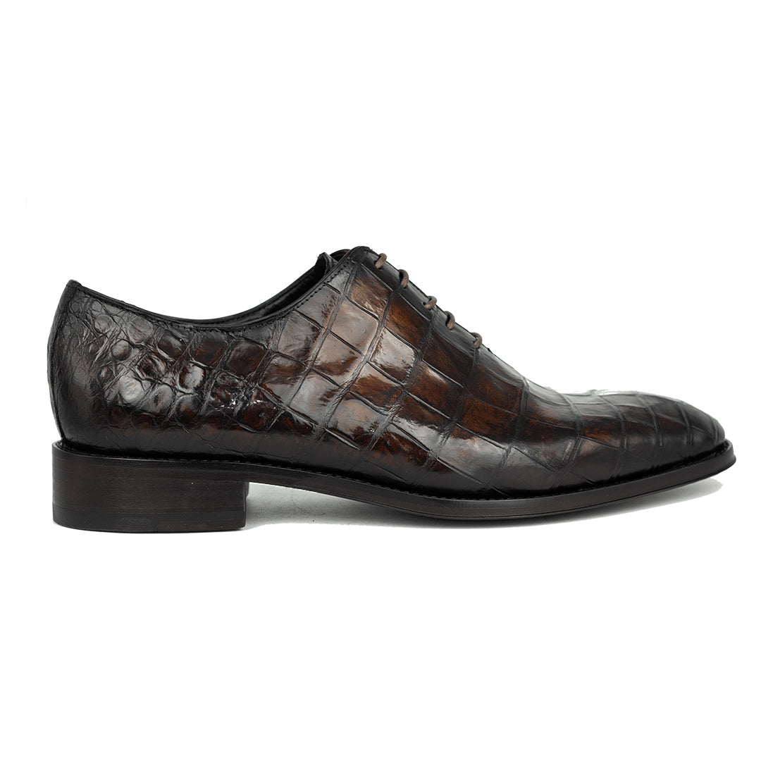 BROWN WHOLECUT CROCO HUGO