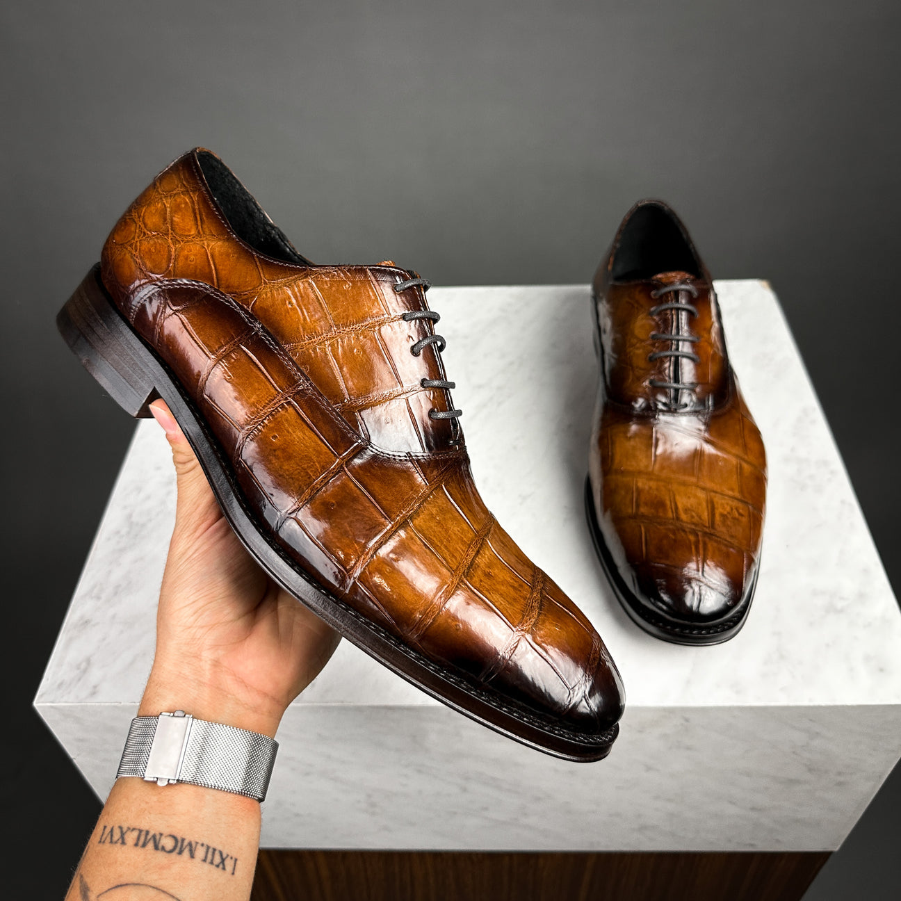 LIGHT BROWN CROCO ALEXANDER