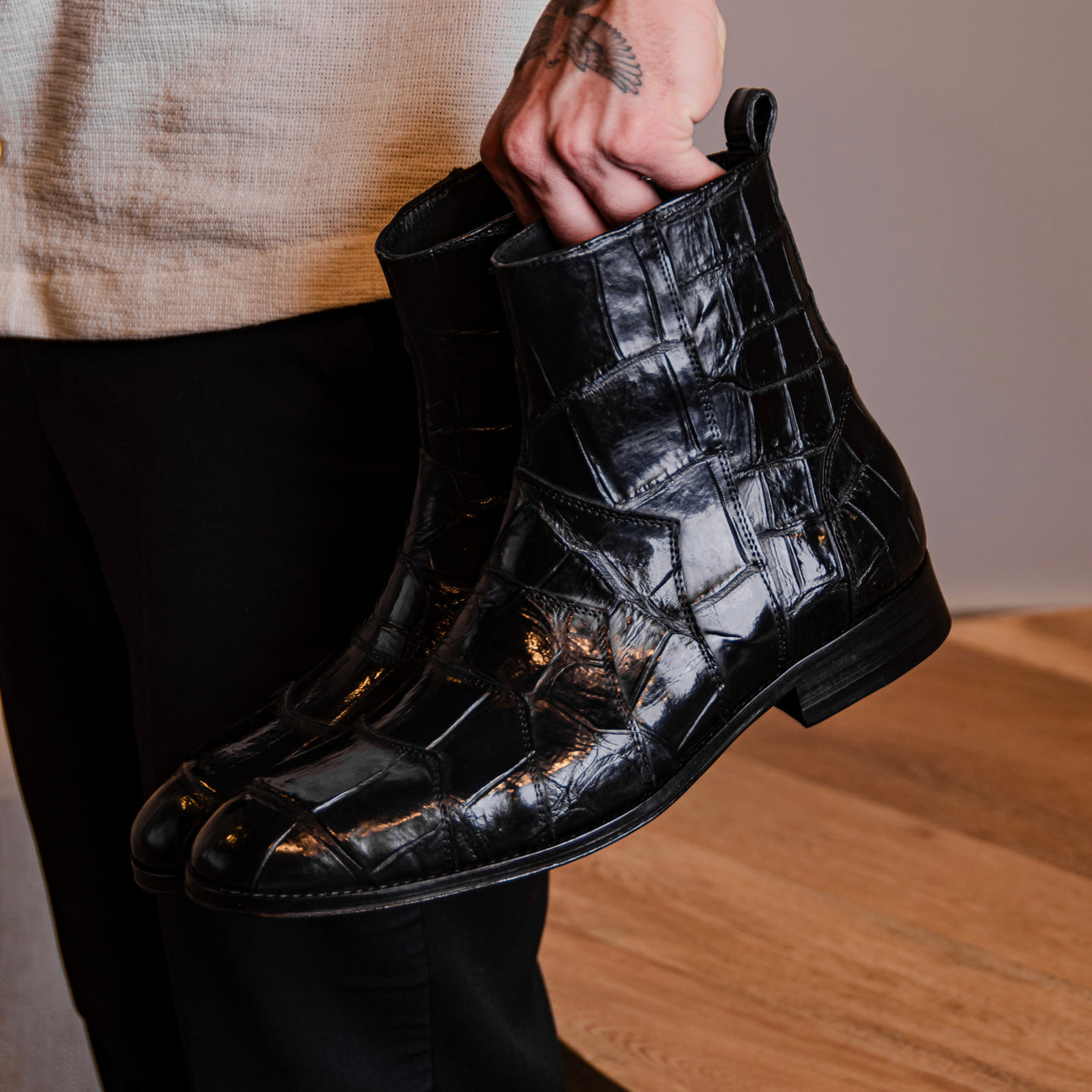 BLACK CROCO EDWARD