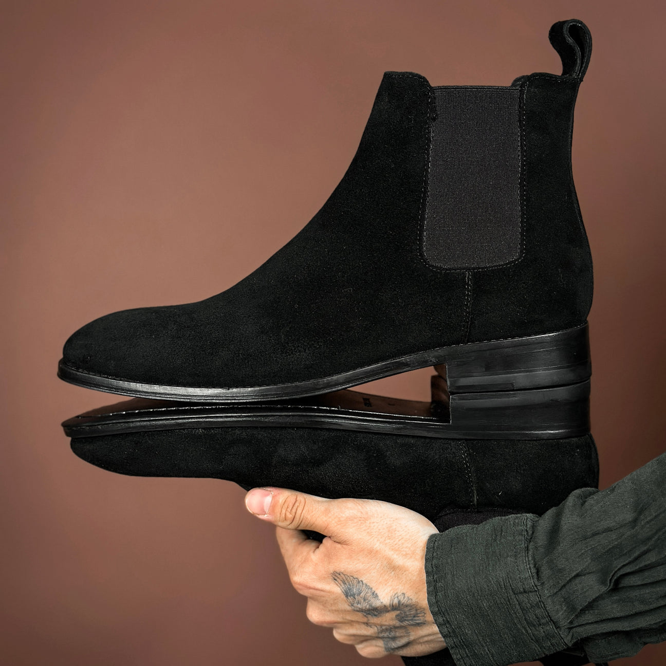 BLACK SUEDE SAMUEL CHELSEA
