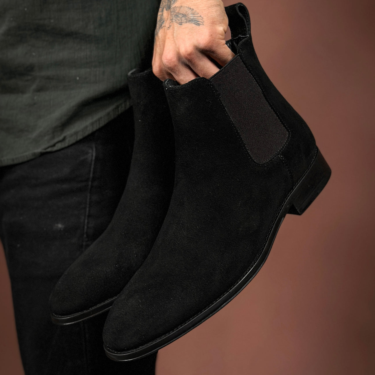BLACK SUEDE SAMUEL CHELSEA