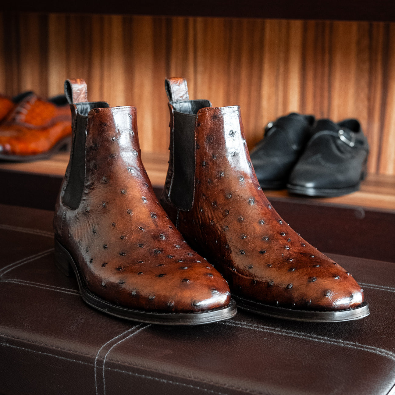 BROWN OSTRICH SAMUEL CHELSEA