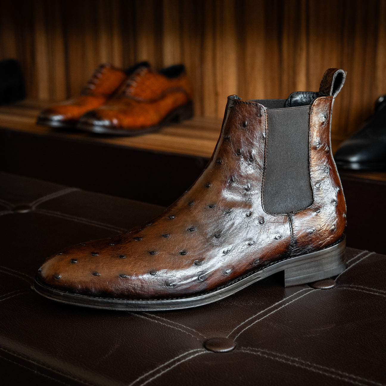 BROWN OSTRICH SAMUEL CHELSEA
