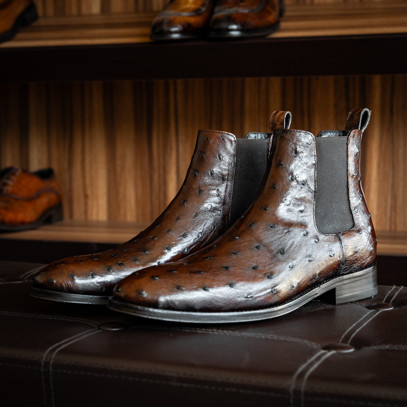 BROWN OSTRICH SAMUEL CHELSEA