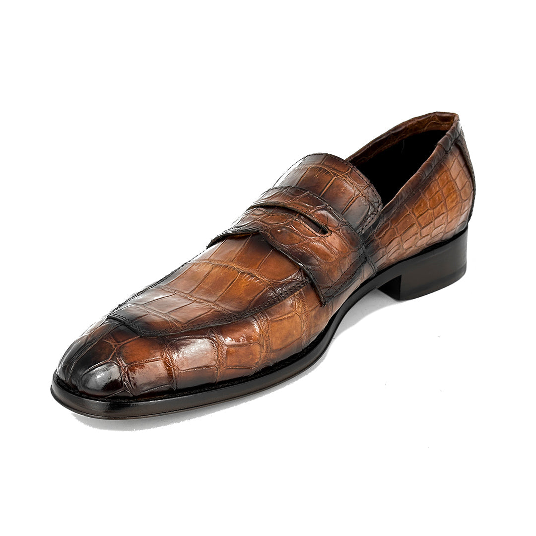 LIGHT BROWN CROCO DORIAN