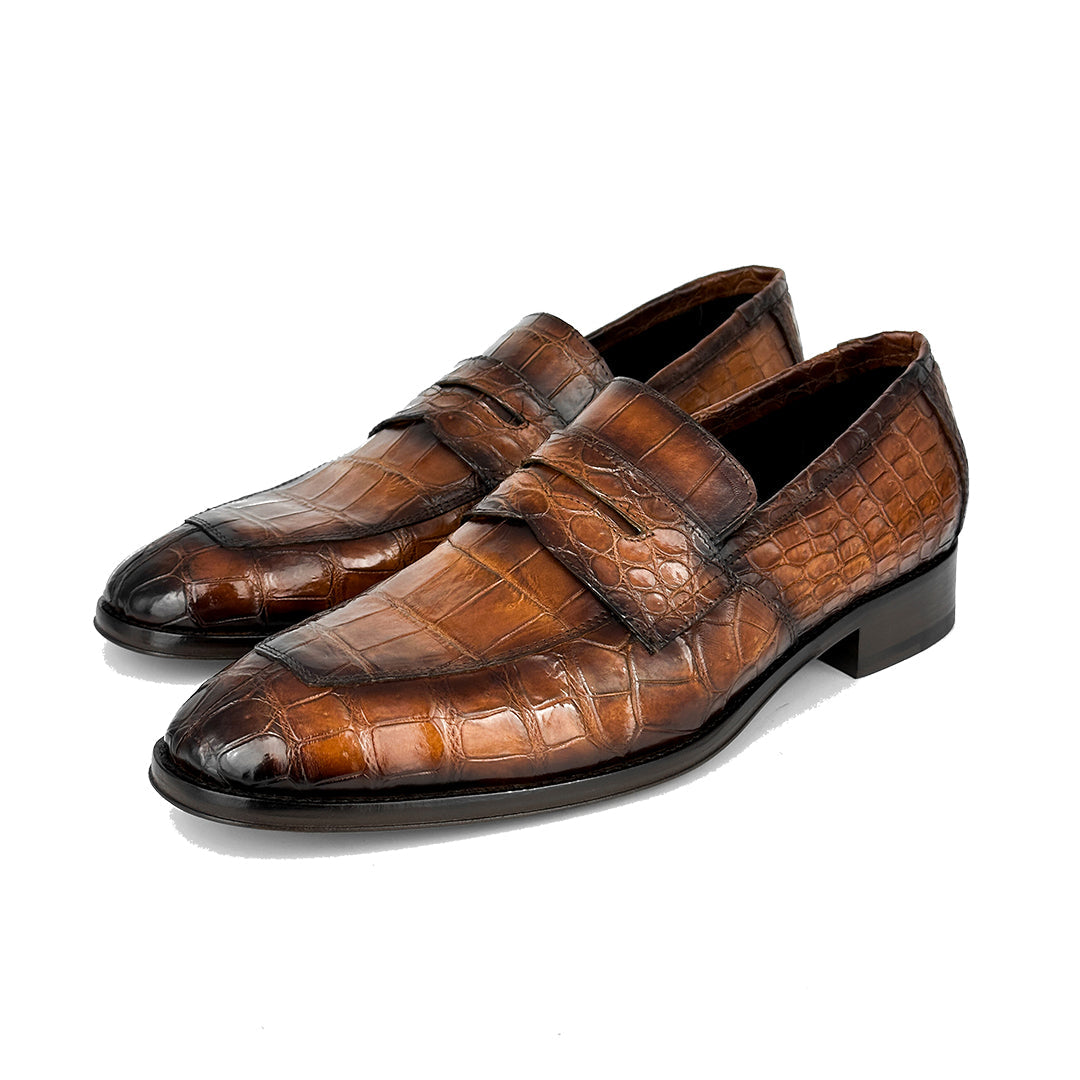 LIGHT BROWN CROCO DORIAN