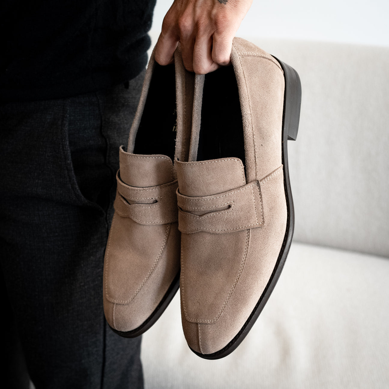 BEIGE SUEDE DORIAN