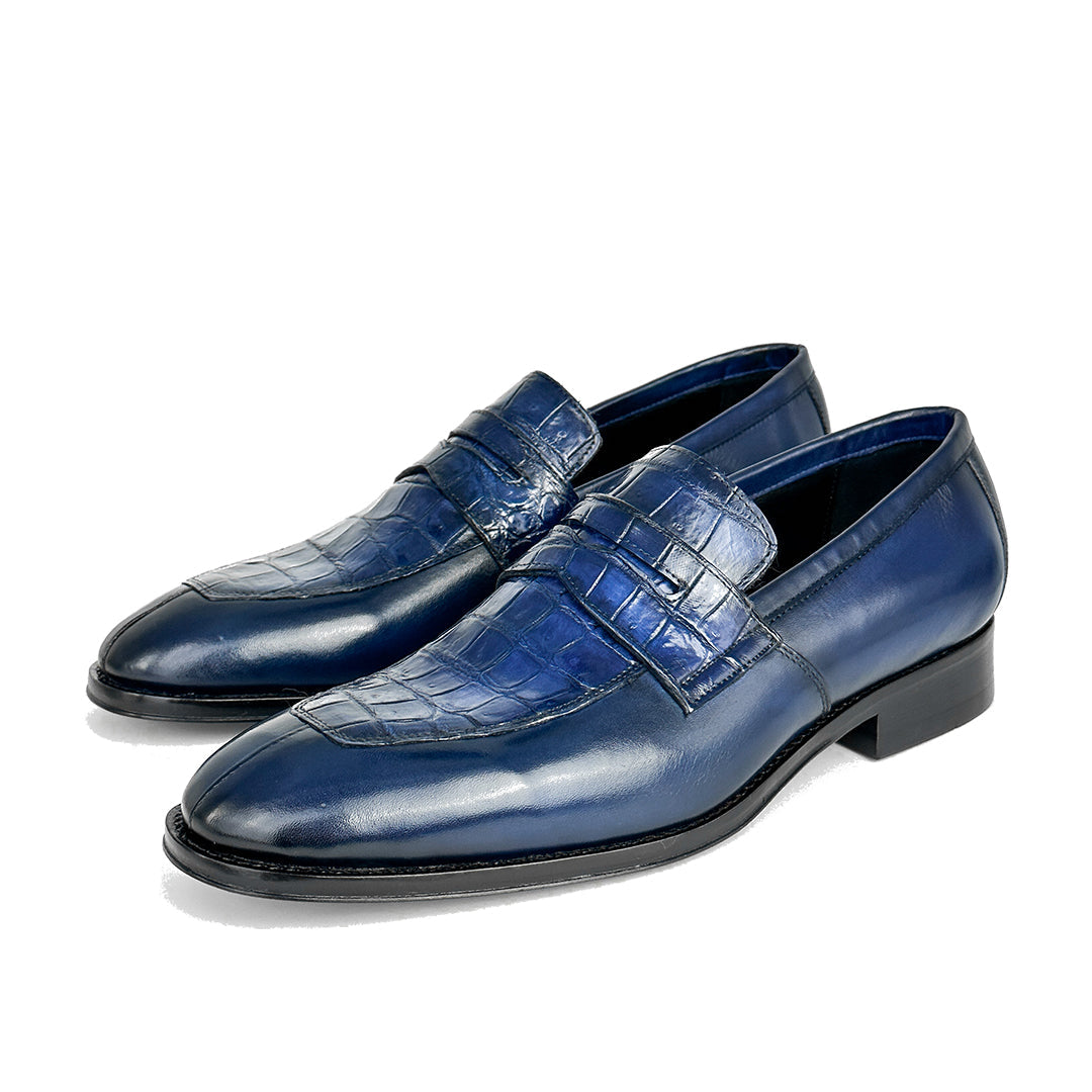 BLUE CROCO & LEATHER DORIAN