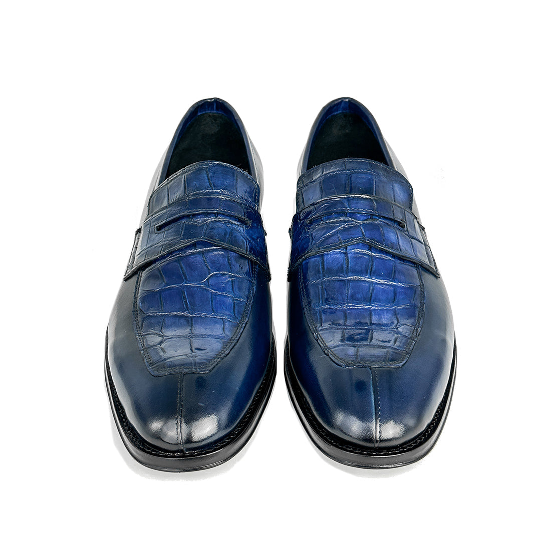BLUE CROCO & LEATHER DORIAN