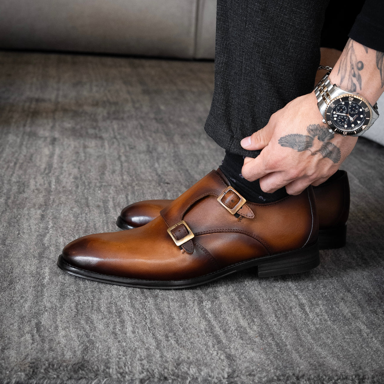 BROWN LEATHER XAVIER