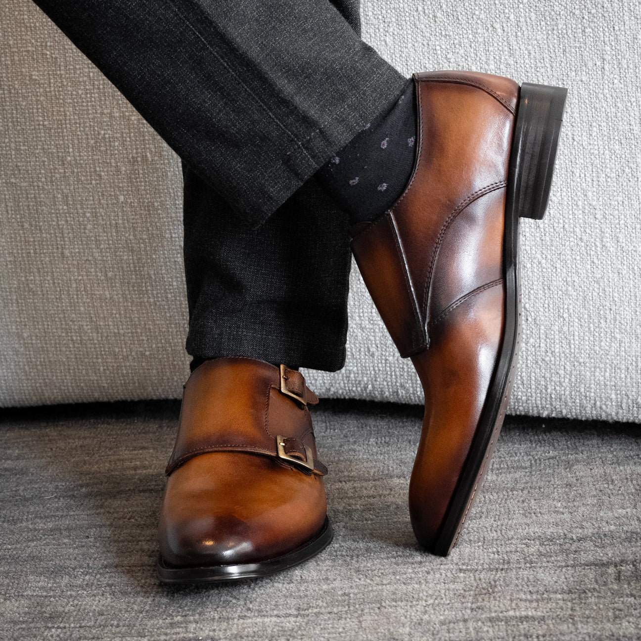 BROWN LEATHER XAVIER