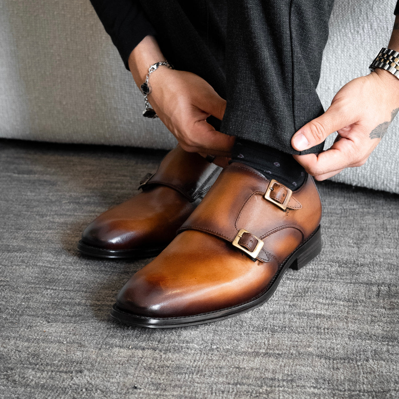 BROWN LEATHER XAVIER