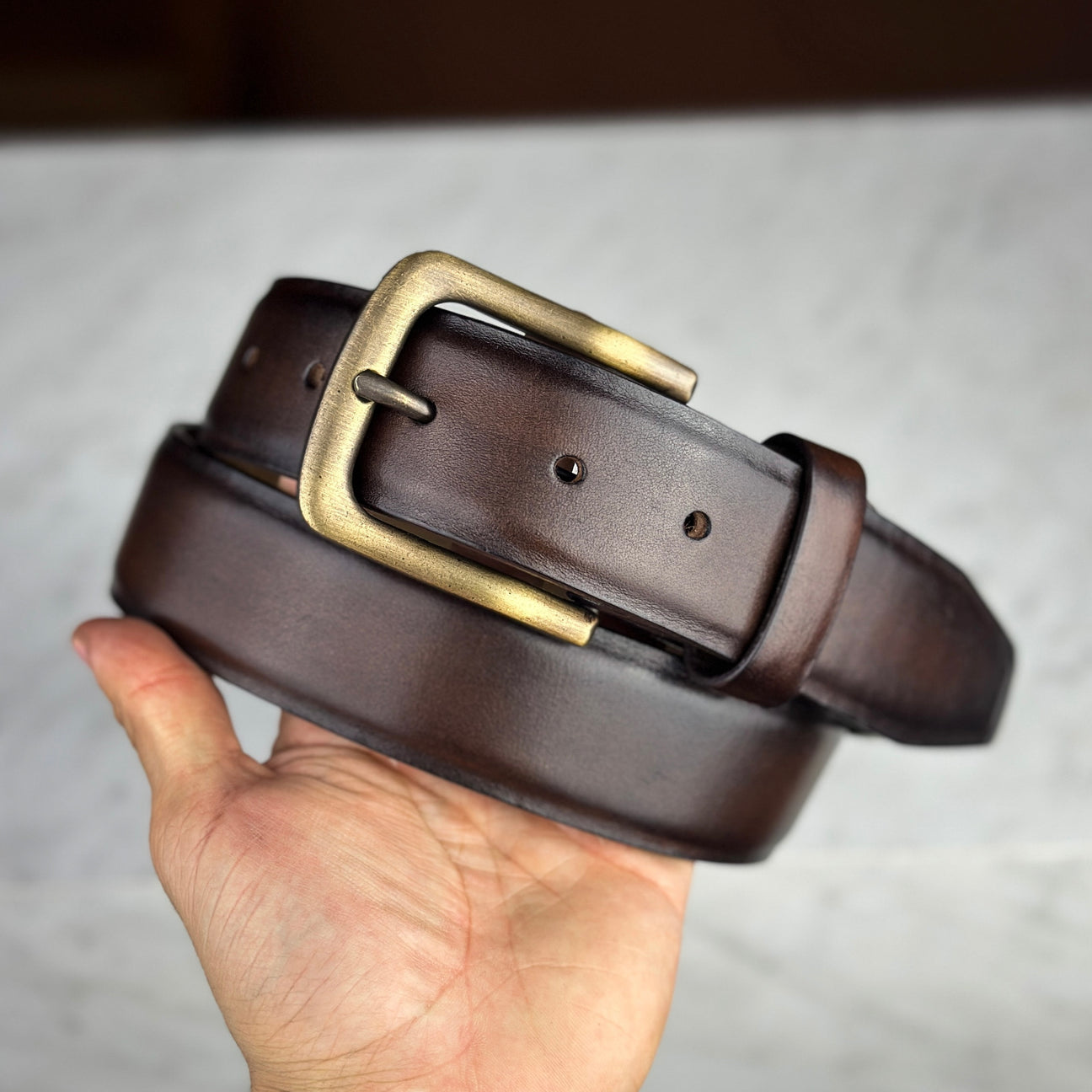 BROWN LEATHER BELT
