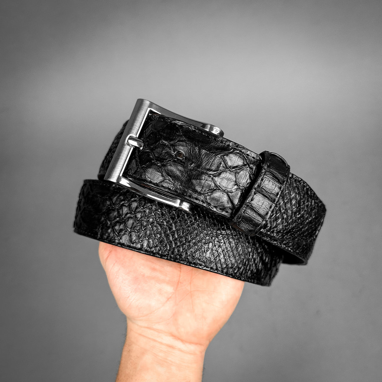 BLACK PYTHON BELT