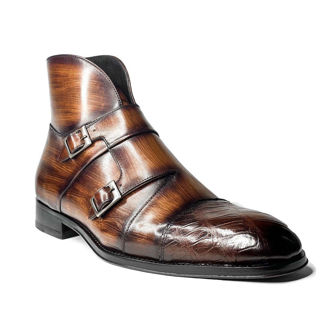 BROWN LEATHER & CROCO ARTHUR