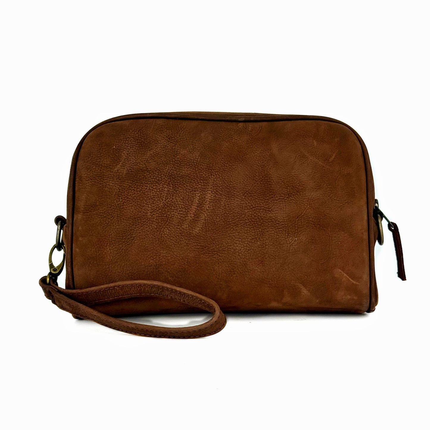 BROWN LEATHER BANDOLERA