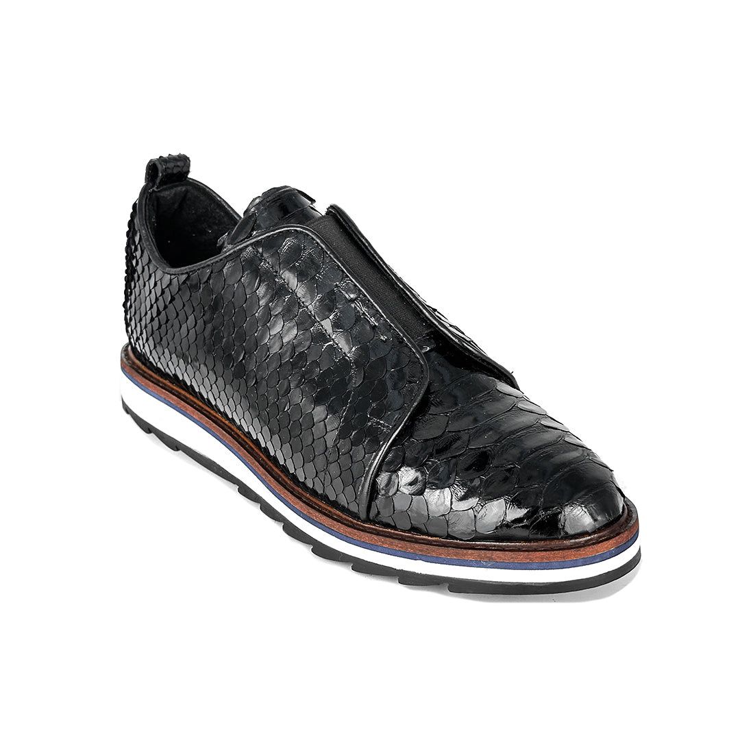 BLACK PYTHON SNEAKER