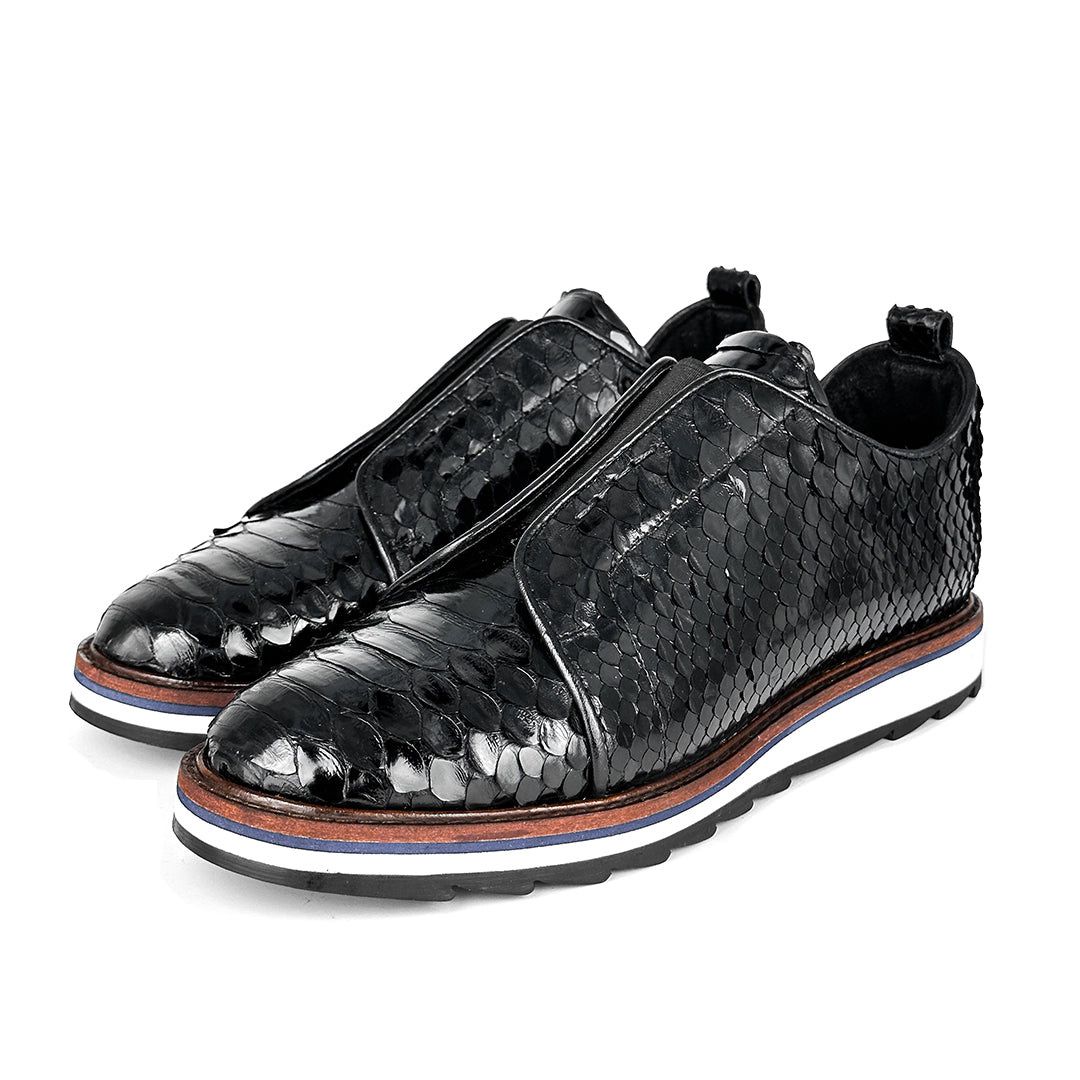 BLACK PYTHON SNEAKER