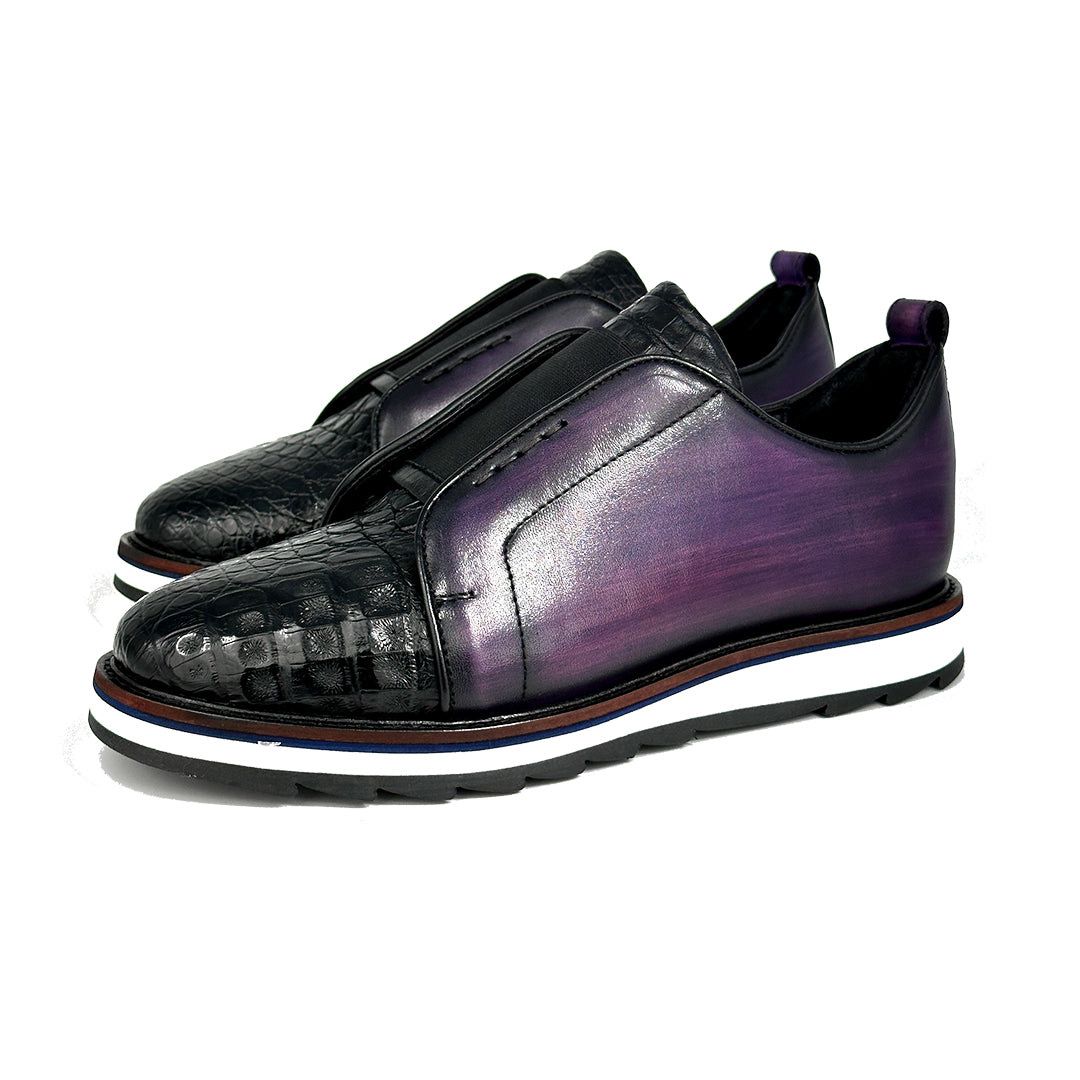 PURPLE CROCO SNEAKER