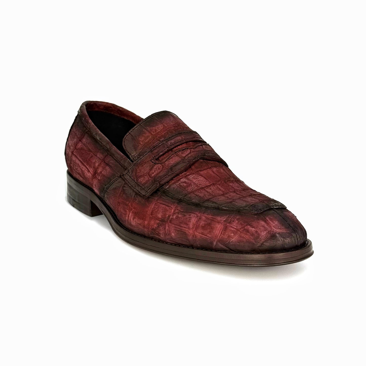WINE NOBUCK CROCO DORIAN