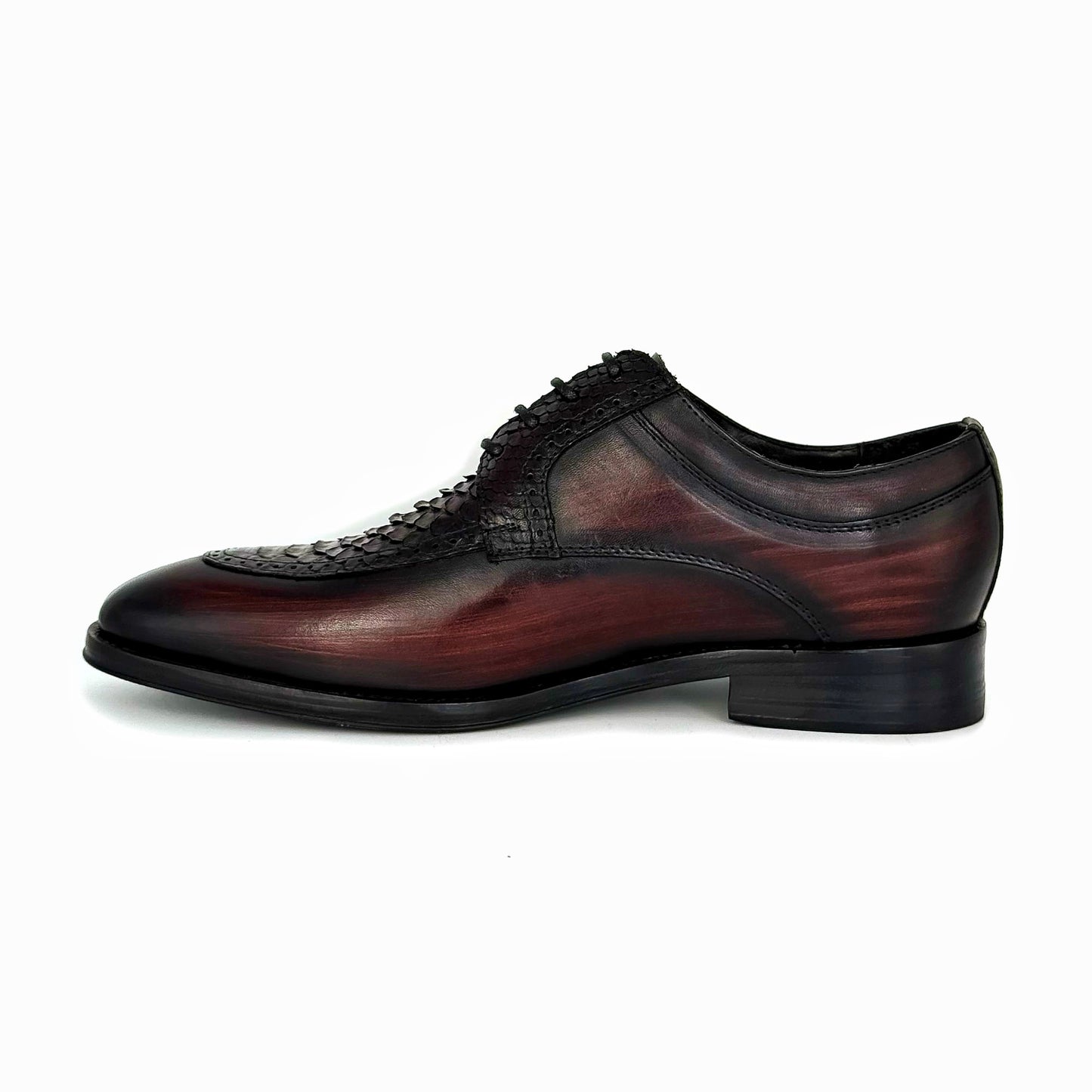 WINE LEATHER & PYTHON AIDEN