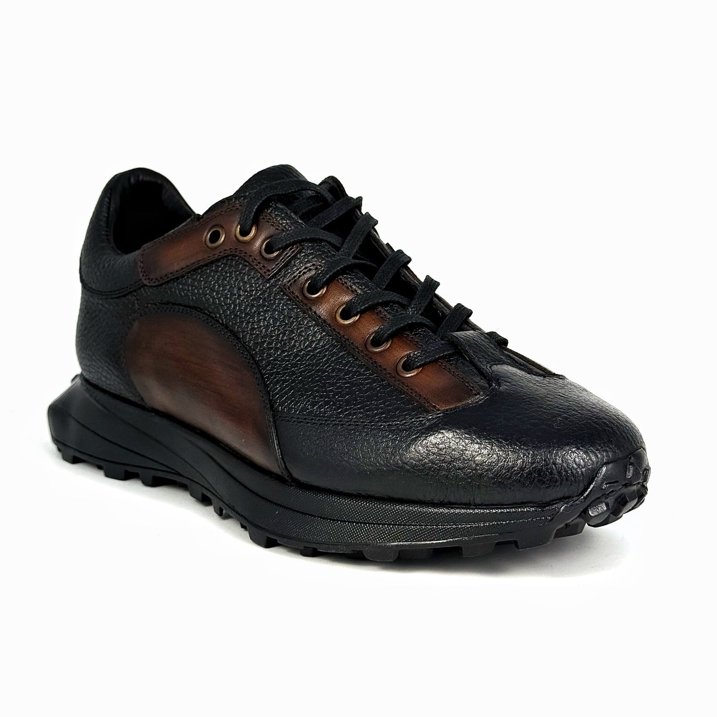 BLACK & BROWN FLOATER SNEAKER