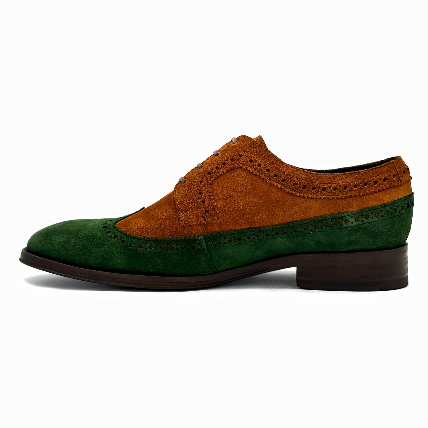 BROWN & GREEN SUEDE ADEL