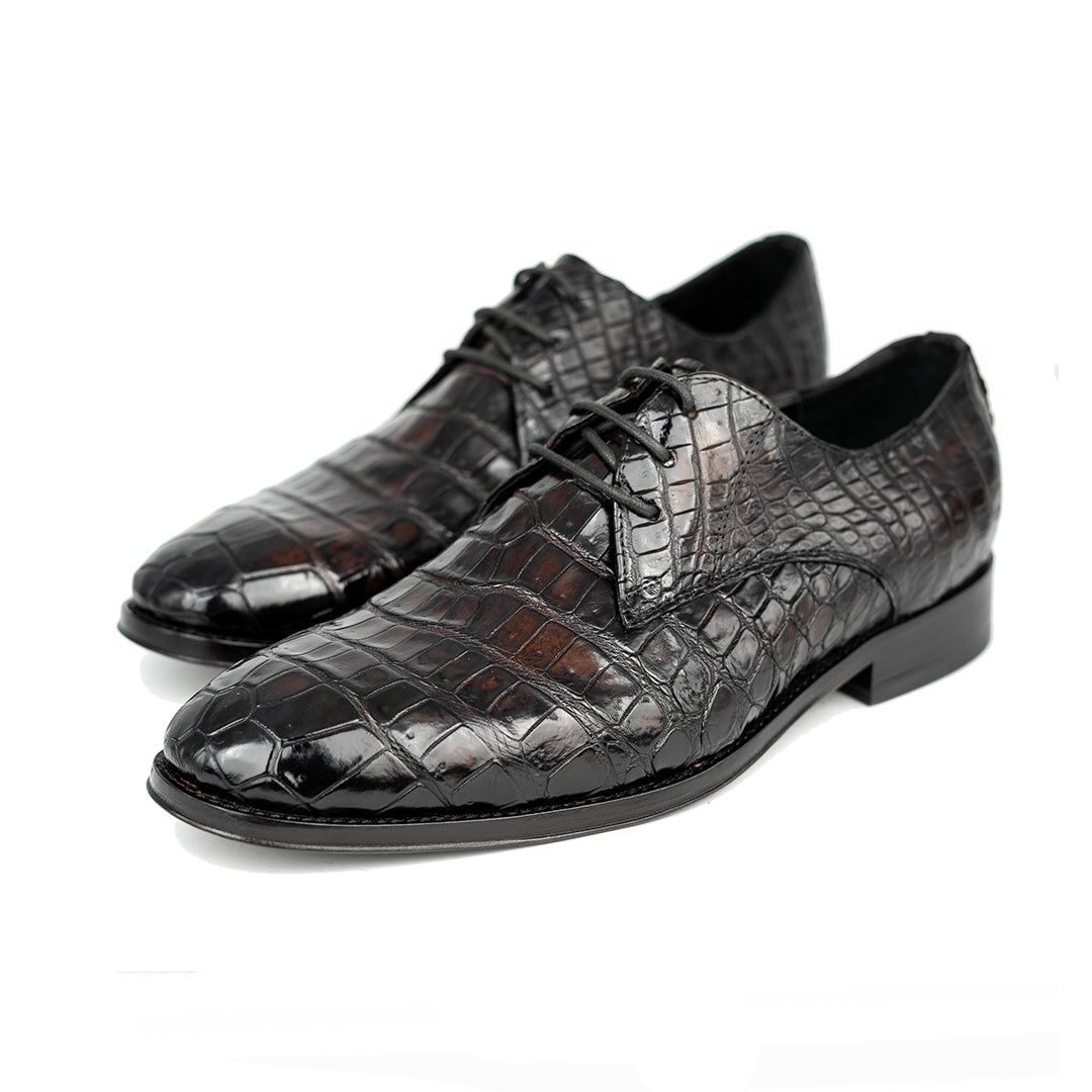 DARK BROWN CROCO SALVATORE