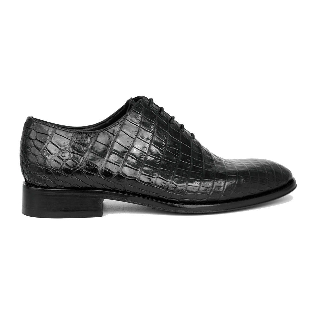 BLACK WHOLECUT CROCO HUGO