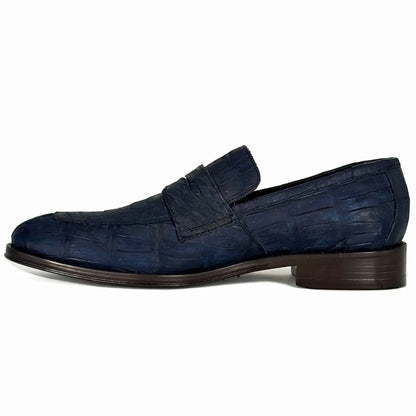 DORIAN COCODRILO BLUE NOBUCK