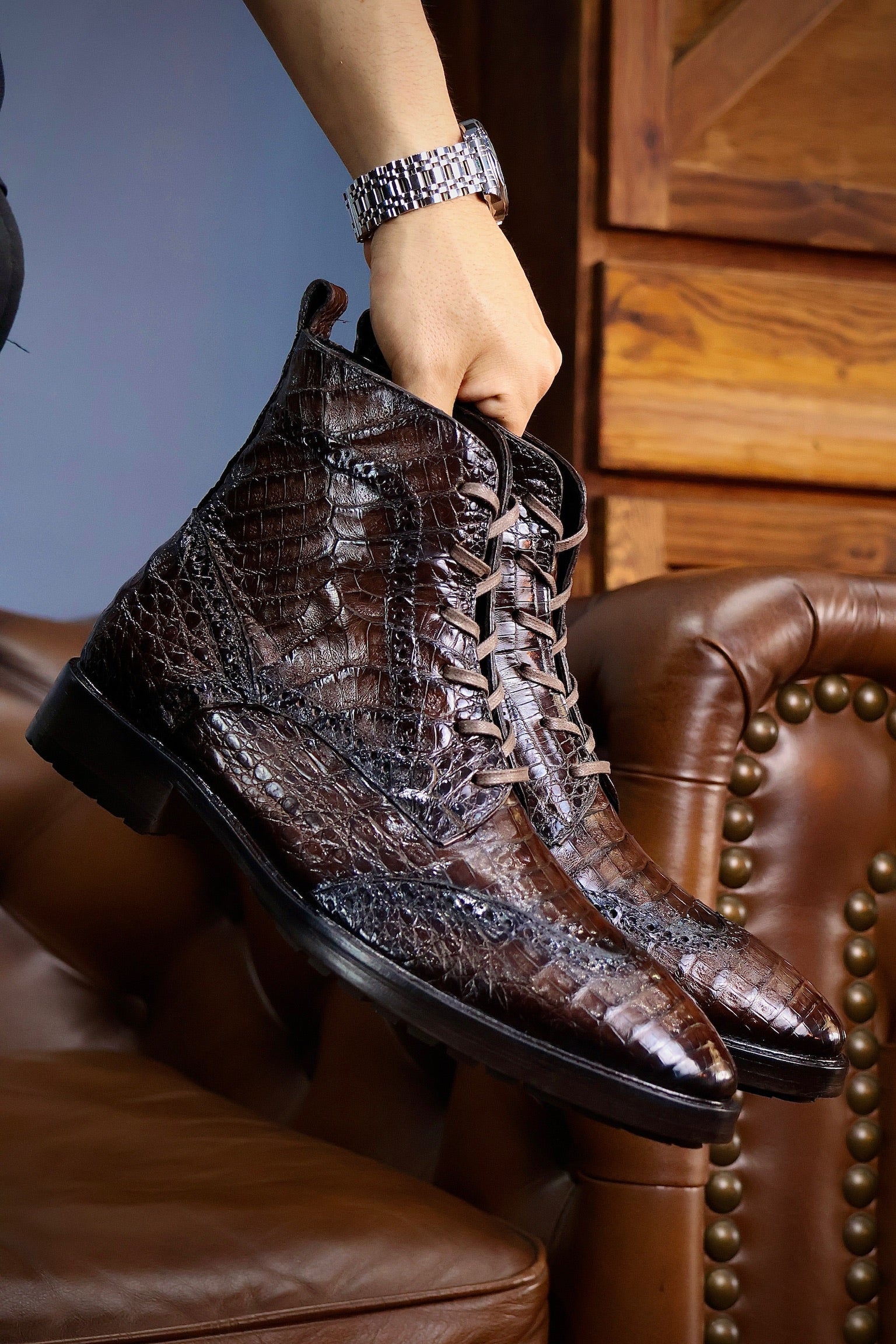 PETER BOOTS COCODRILO FUSCUS BROWN