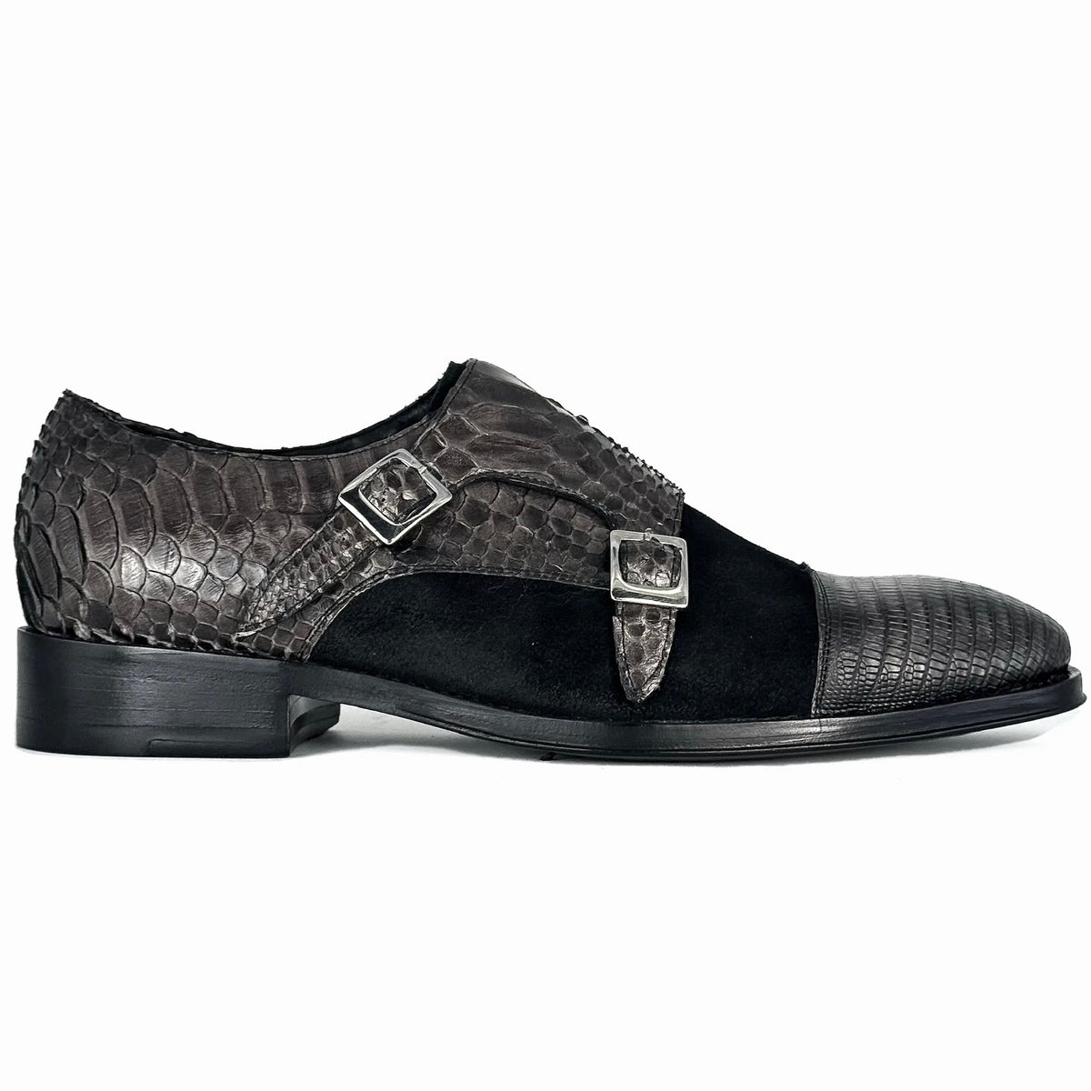 DANIEL GAMUZA LIZARD & PITON GREY BLACK