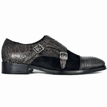 DANIEL GAMUZA LIZARD & PITON GREY BLACK