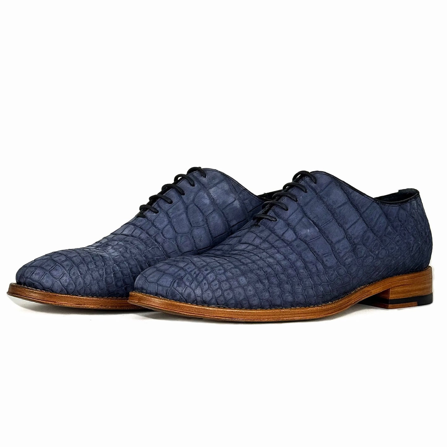 HUGO WHOLECUT ALLIGATOR NOBUCK BLUE