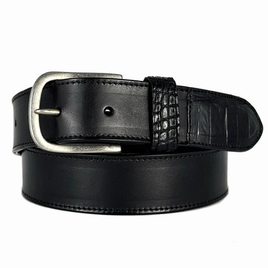 CINTO PIEL & COCODRILO BLACK