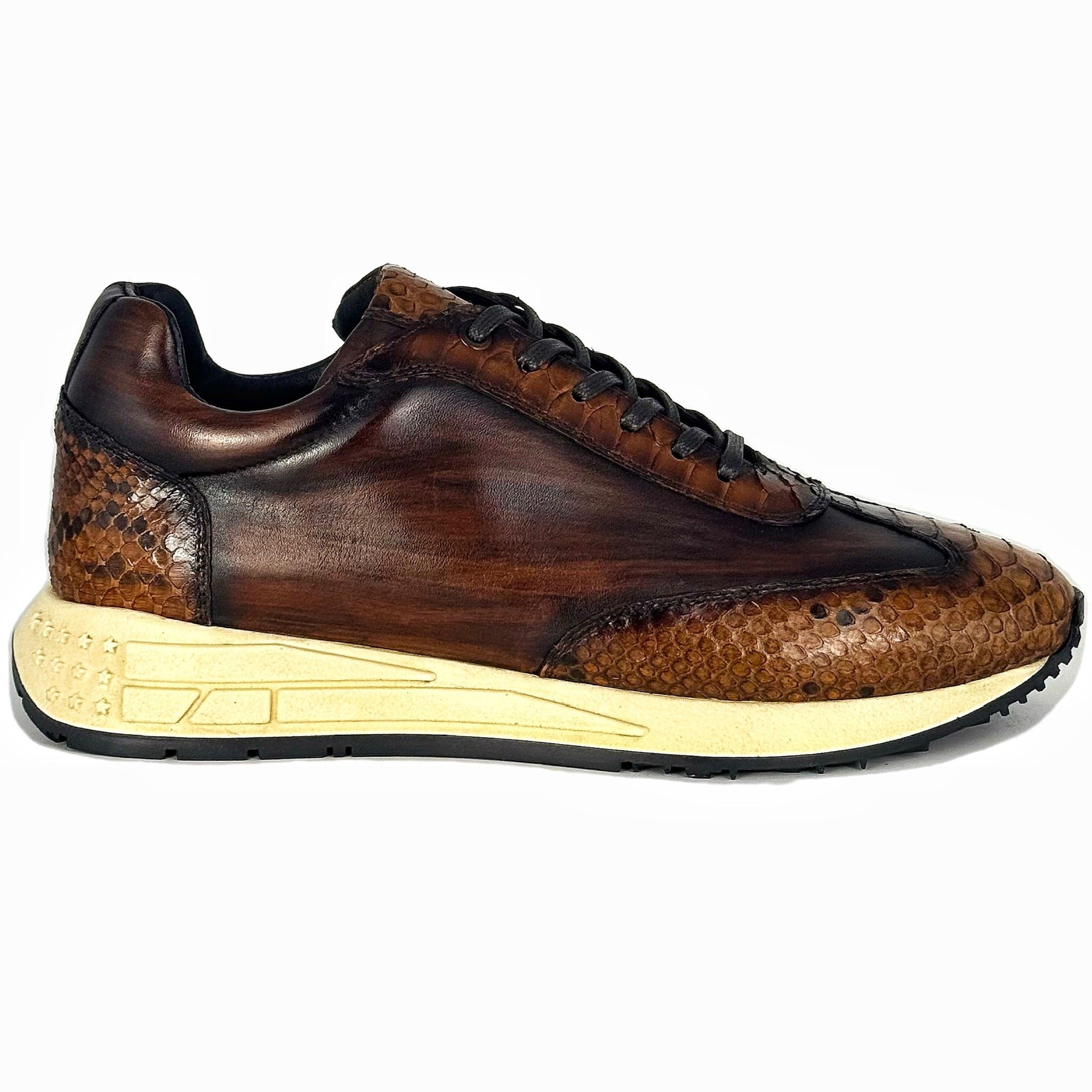 JAMES SNEAKER PITON & PIEL HONEY