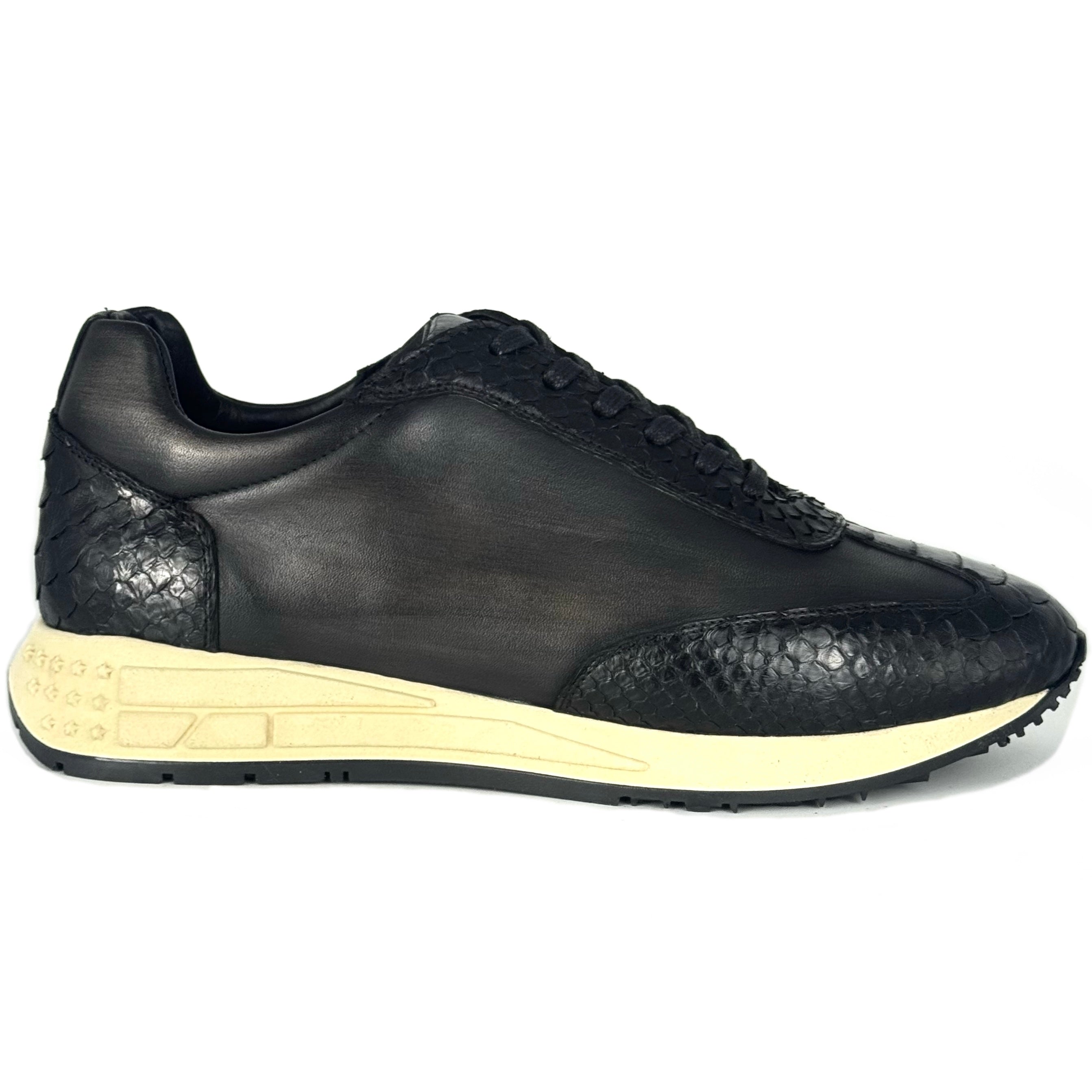 SNEAKER PITON & PIEL GREY