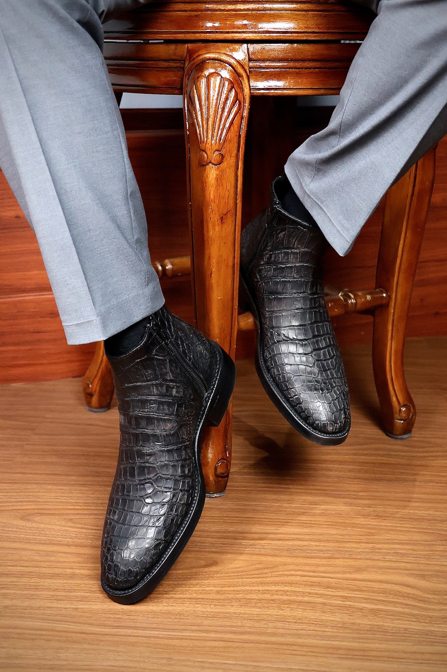 ANDREW COCODRILO BLACK NOBUCK