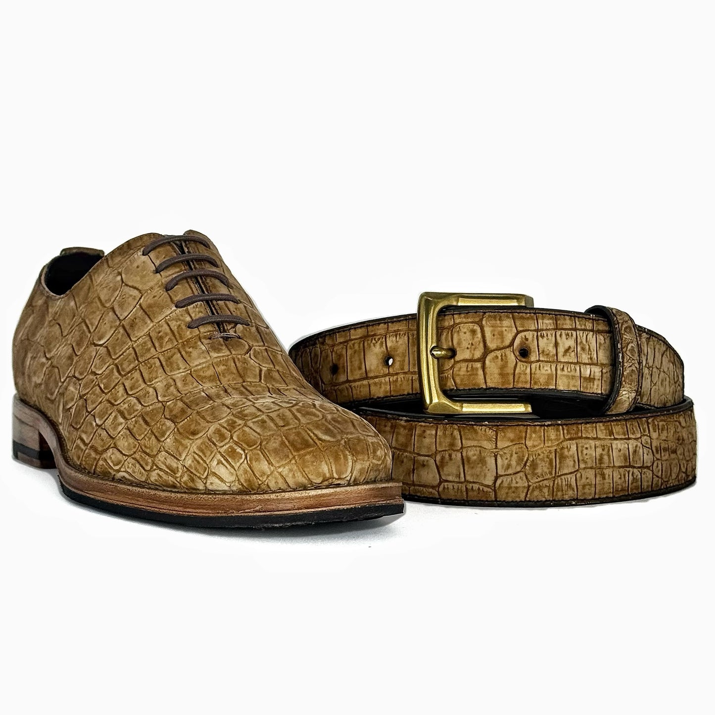 CINTO COCODRILO NOBUCK BEIGE